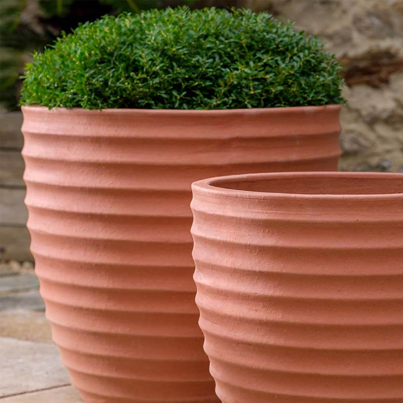 Campania Linea Planter Set of 3 | Glazed and Terra Cotta Collection