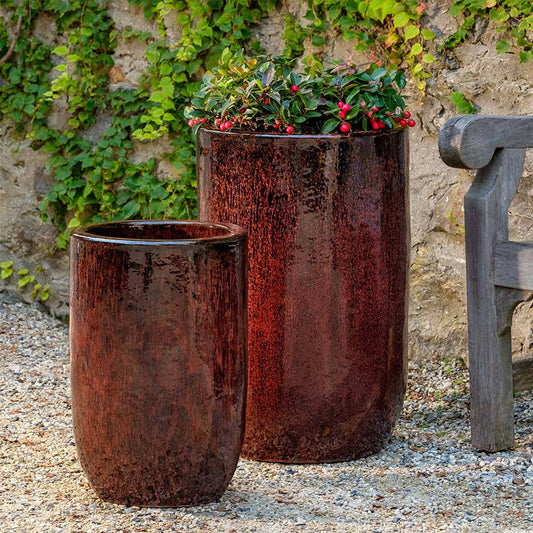 Campania Merlot Planter Nested Set of 3 | Glazed Collection