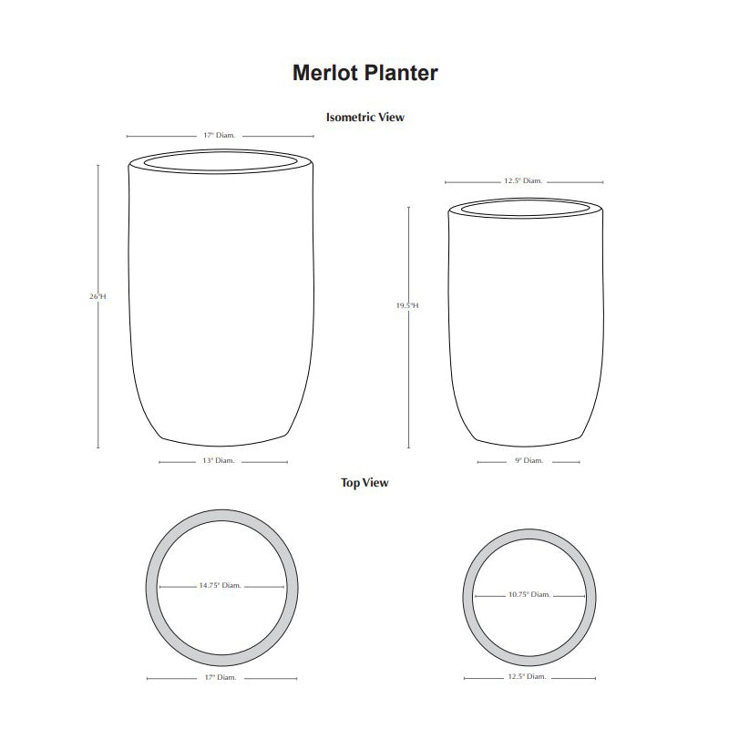 Campania Merlot Planter Nested Set of 3 | Glazed Collection