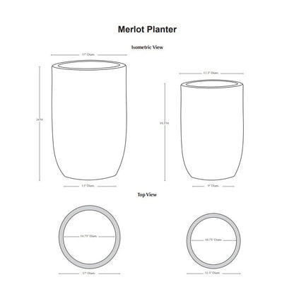 Campania Merlot Planter Nested Set of 3 | Glazed Collection