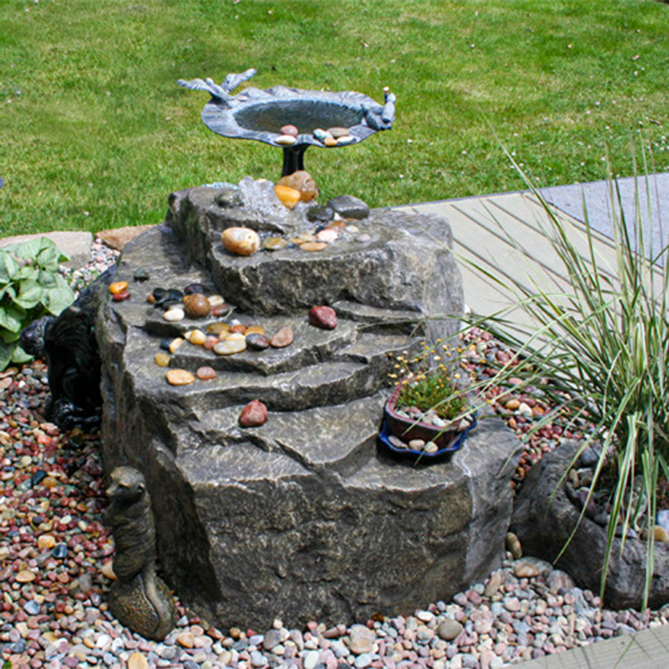 Blue Thumb Mountain Spring GFRC Boulder Fountain - Complete Kit