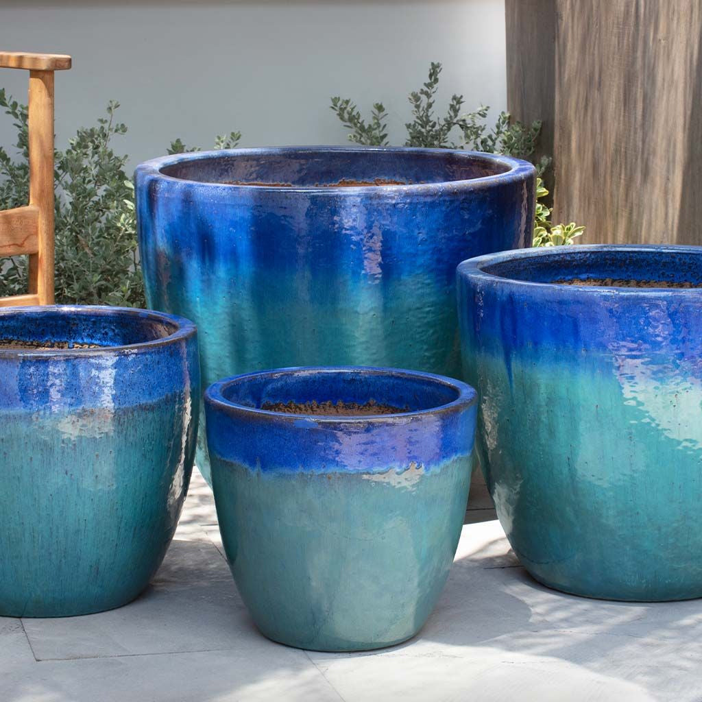 Campania Ocho Planter Nested Set of 4 | Glazed Collection