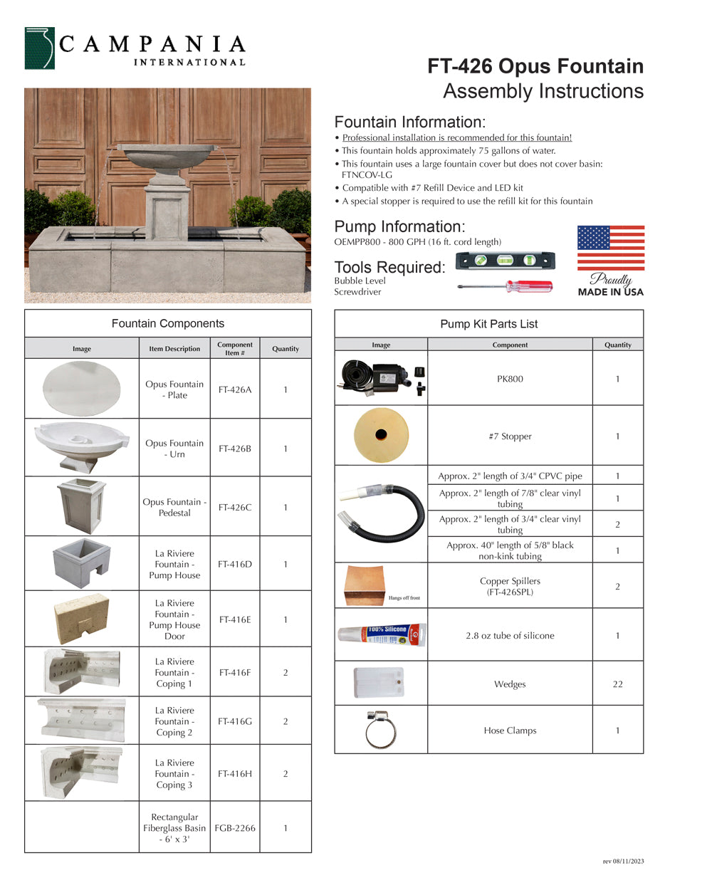 Campania International Opus Fountain