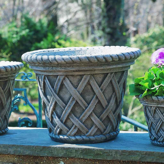 Campania International English Weave Large Planter