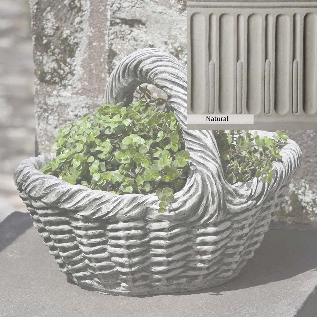 Campania International Basket with Handle Small Planter