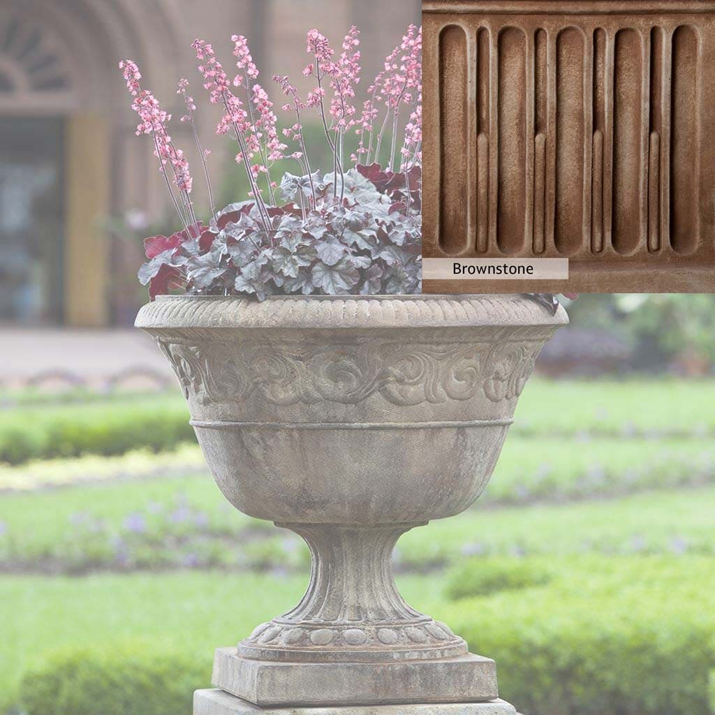 Campania International Smithsonian Foliated Scroll Urn