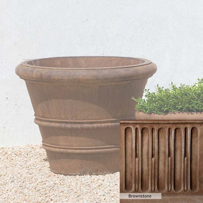 Campania International Classic Rolled Rim 20.75-inch Planter