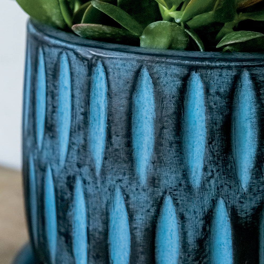 Campania Parabola Large Round  | Cold Painted Terra Cotta Planter