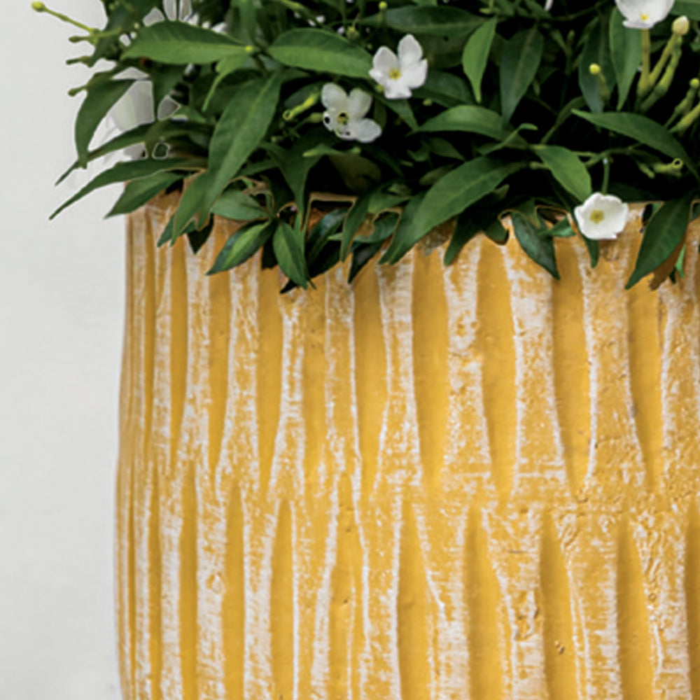 Campania Parabola Large Round  | Cold Painted Terra Cotta Planter