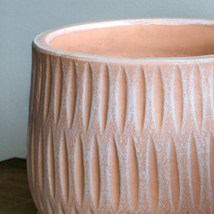 Campania Parabola Large Round  | Cold Painted Terra Cotta Planter