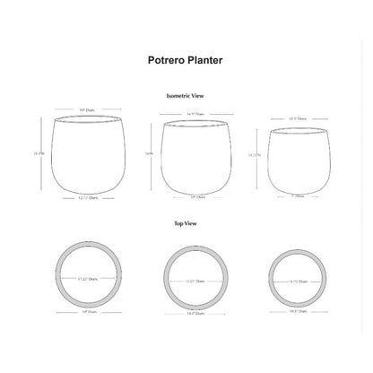 Campania Potrero Planter Nested Set of 3 | Glazed Collection