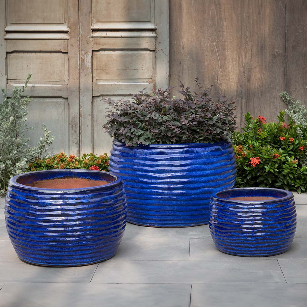 Campania Montauk Planter Nested Set of 3 | Glazed Collection