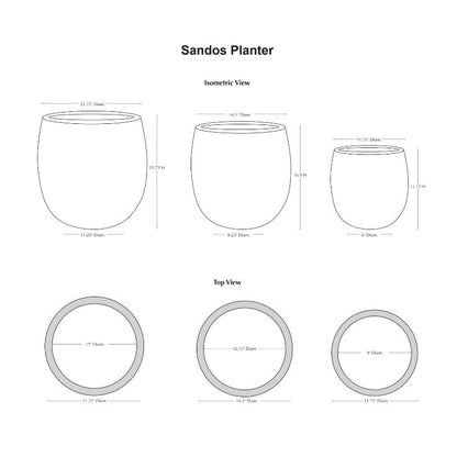 Campania Sandos Planter Nested Set of 3 | Fiber Cement Collection