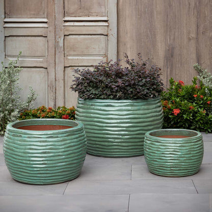 Campania Montauk Planter Nested Set of 3 | Glazed Collection