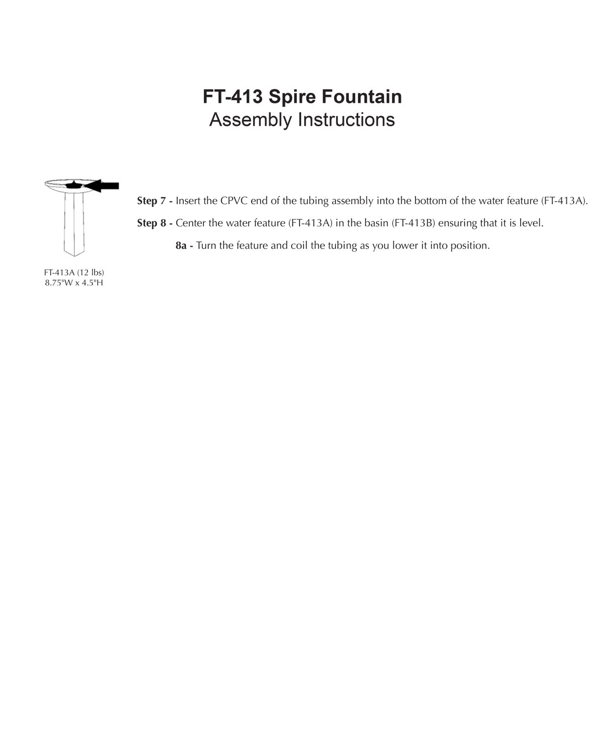 Campania International Spire Modern Outdoor Water Fountain