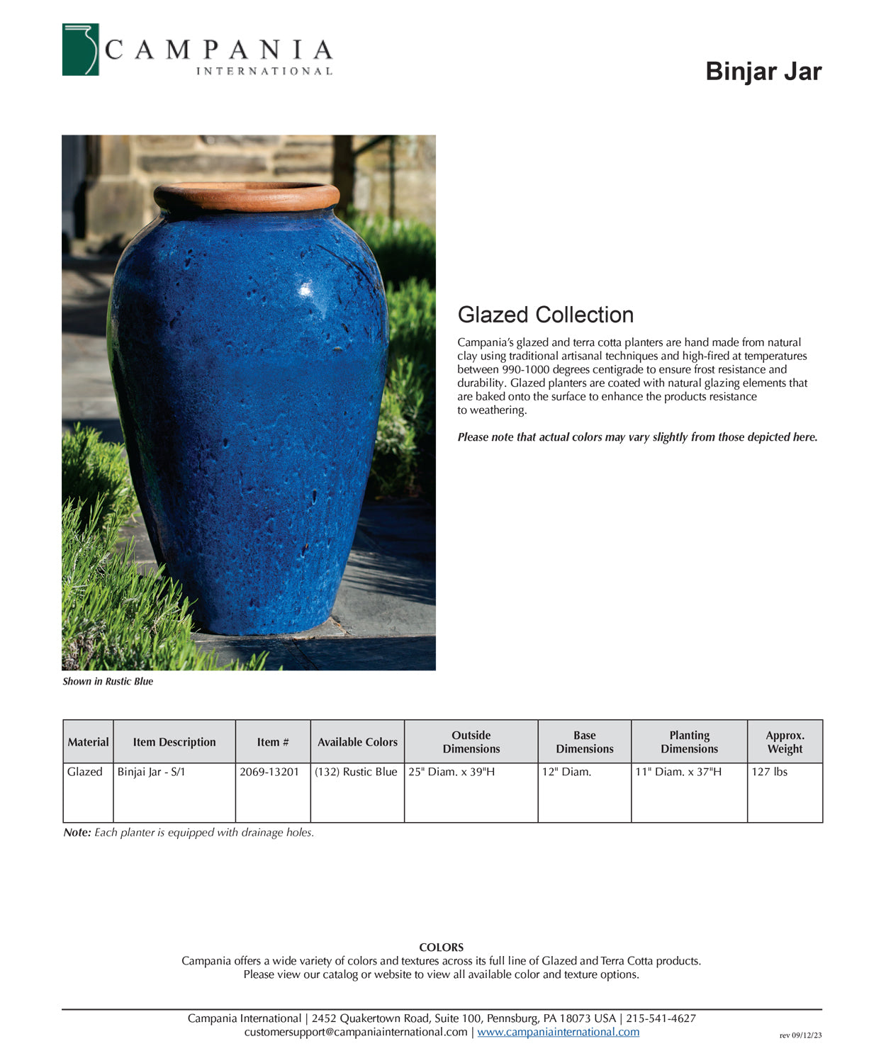 Campania  Binjai Jar | Glazed Terra Cotta Planter