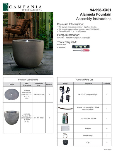 Campania International Alameda Contemporary Fountain | Lite® Collection