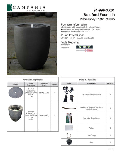 Campania International Bradford Contemporary Fountain