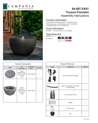 Campania International Tucson Fountain | Lite® Collection