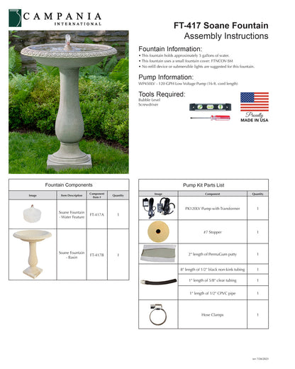 Campania International Soane Fountain