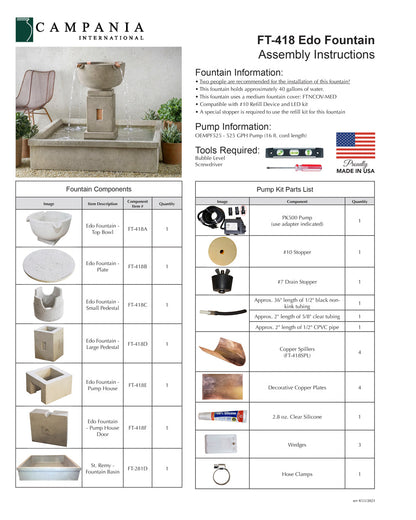 Campania International Edo Fountain