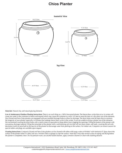 Campania Chios Planter Nested Set of 2 | Aegean Collection