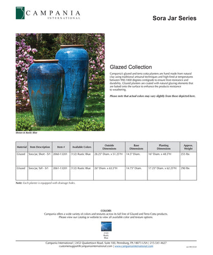 Campania Sora Jar | Glazed Terra Cotta