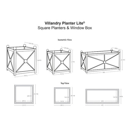 Campania Square Villandry Planter Lite  Small | Lite® Collection