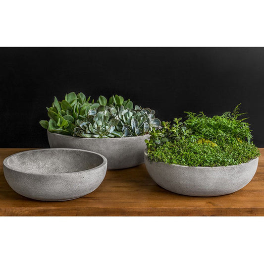 Campania Terrace Bowl | Cast Stone Planter