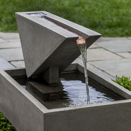 Campania Triad Modern Small Garden Water Fountain