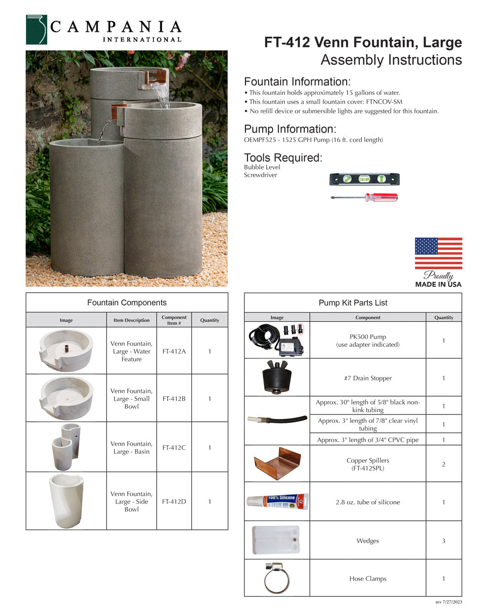 Campania International Venn Fountain Large
