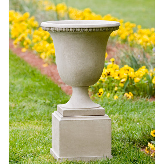 Campania Williamsburg Egg & Dart Urn On Classic Short Pedestal