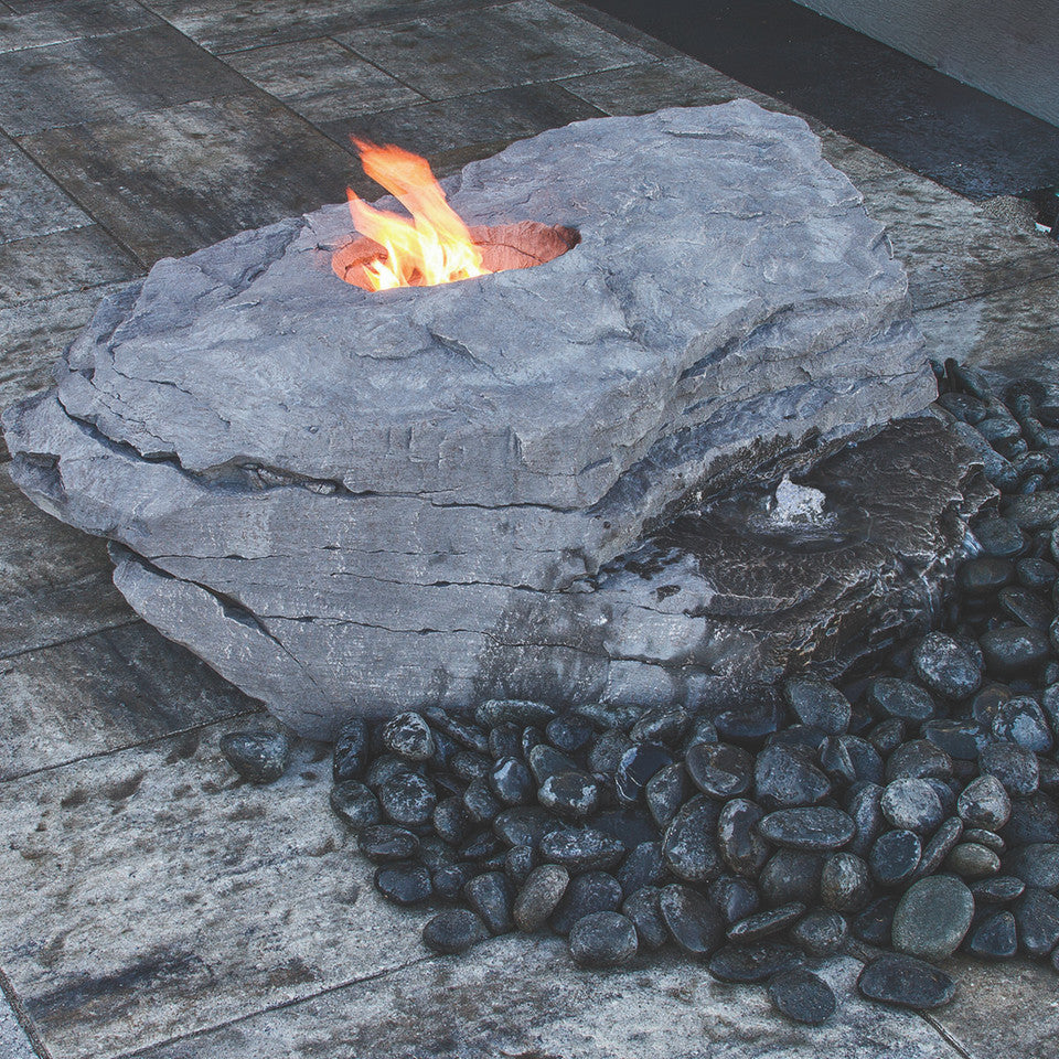 Blue Thumb Fire & Water GFRC Boulder Fountain - Complete Kit