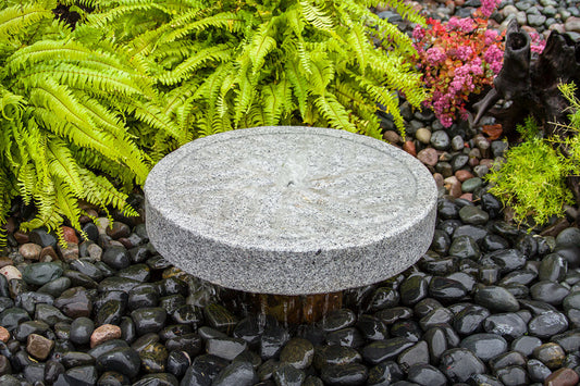 Blue Thumb Granite Millstone "Angled" Fountain - Complete Kit