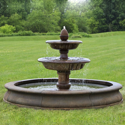 Campania International Beaufort Outdoor Water Fountain with Basin