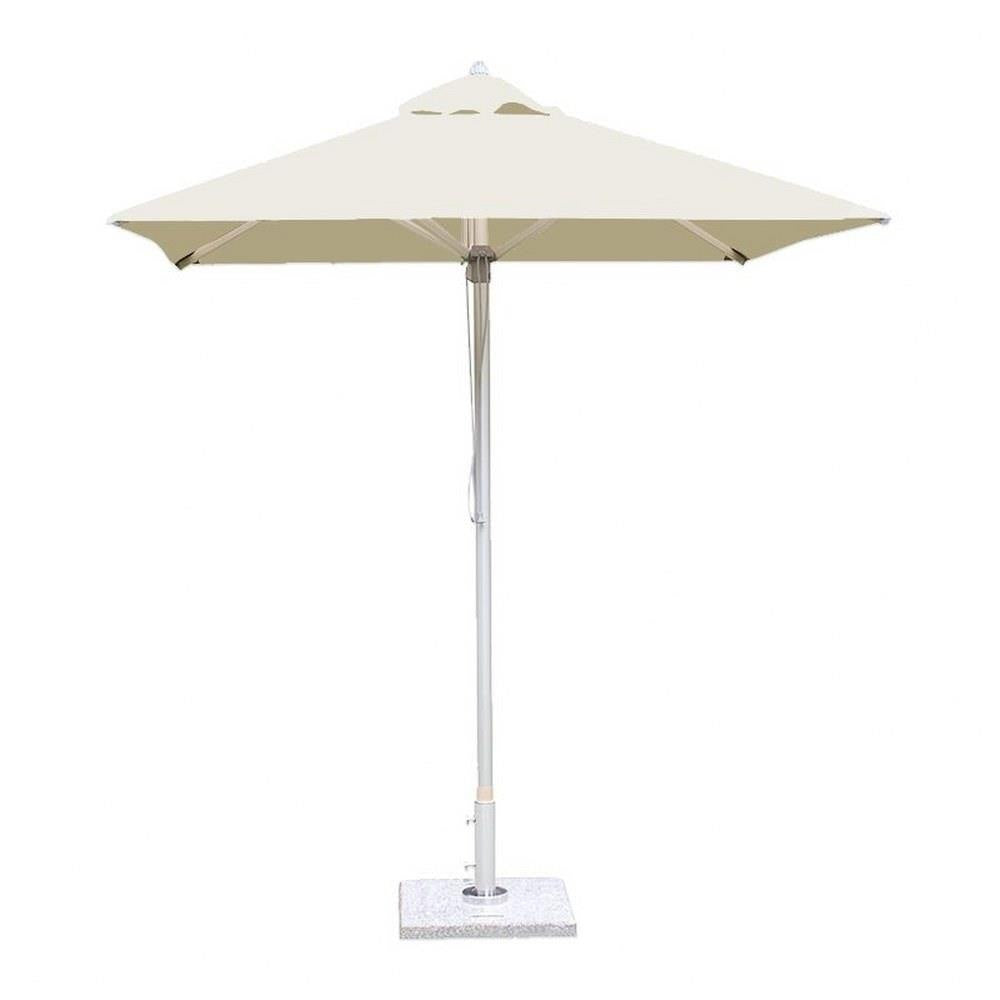 Bambrella Santa Ana Round Aluminum Market Umbrella with Pulley Lift