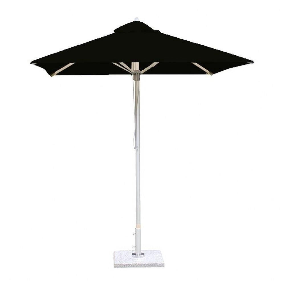 Bambrella Santa Ana Round Aluminum Market Umbrella with Pulley Lift
