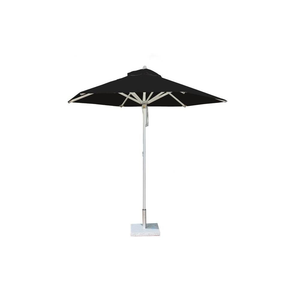 Bambrella Santa Ana Round Aluminum Market Umbrella with Pulley Lift
