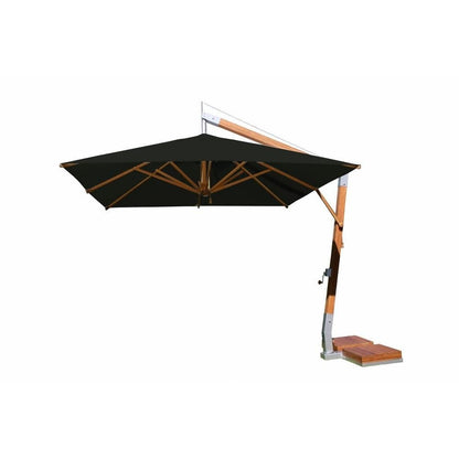 Bambrella Levante Side Wind - 10' and 11' Square Bamboo Cantilever Umbrella