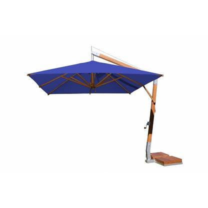 Bambrella Levante Side Wind - 10' and 11' Square Bamboo Cantilever Umbrella