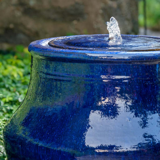 Campania International Del Corso Glazed Fountain - Riviera Blue - S/1