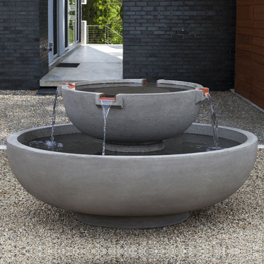 Campania International Del Rey Cast Stone Modern Fountain