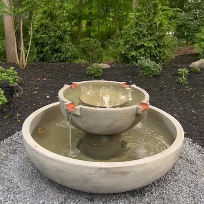 Campania International Del Rey Cast Stone Modern Fountain
