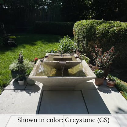 Campania International Square Facet Modern Fountain