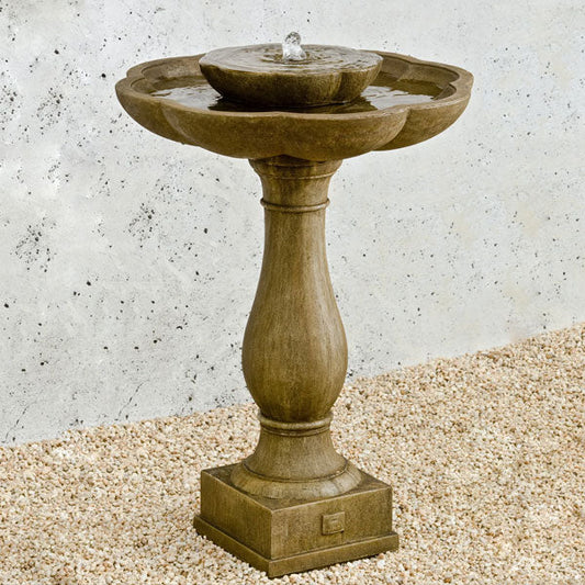 Campania International Flores Pedestal Fountain