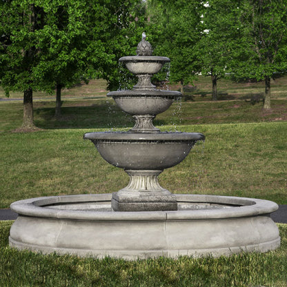 Campania International Fonthill Tiered Water Fountain with Basin
