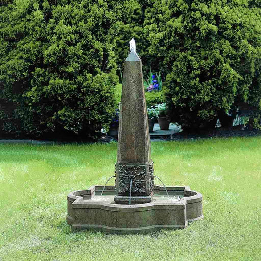Campania International Palazzo Obelisk Outdoor Water Fountain