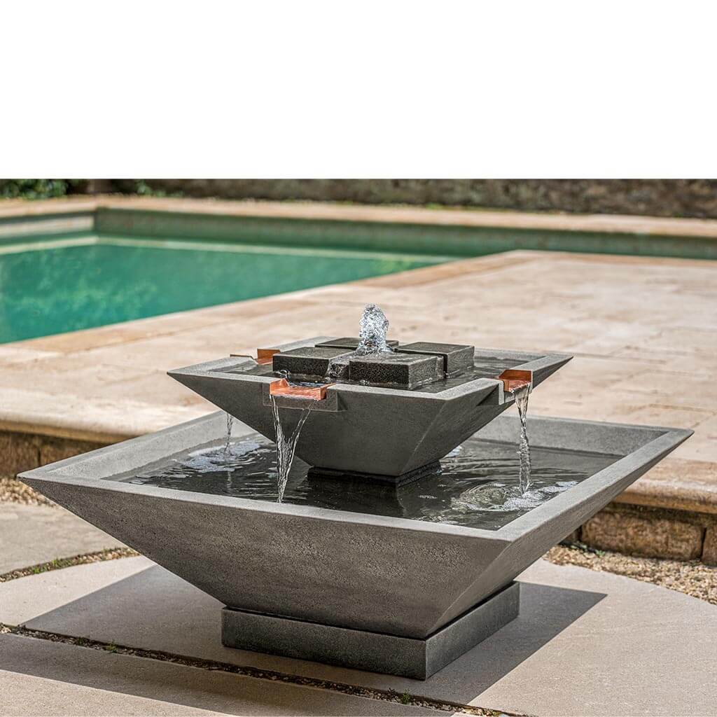 Campania International Square Facet Modern Fountain
