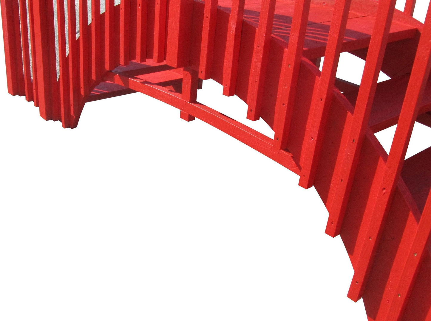 Imperial Wooden Garden Bridge with Stairs 4 Rail Extensions 8 ft.