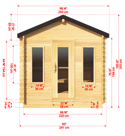6 Person Cabin Sauna - Georgian